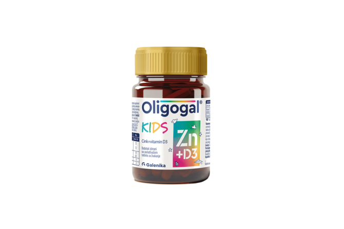 OLIGOGAL® Kids Zn+D3, tablete za žvakanje